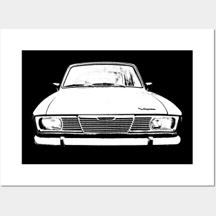 Sunbeam Vogue 1960s British classic car monoblock white Posters and Art